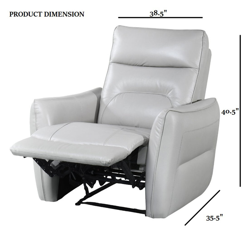 Contemporary Style Power Recliner Flare Welt Trim Arms Single Power Taupe Finish Primary Living Room, Taupe