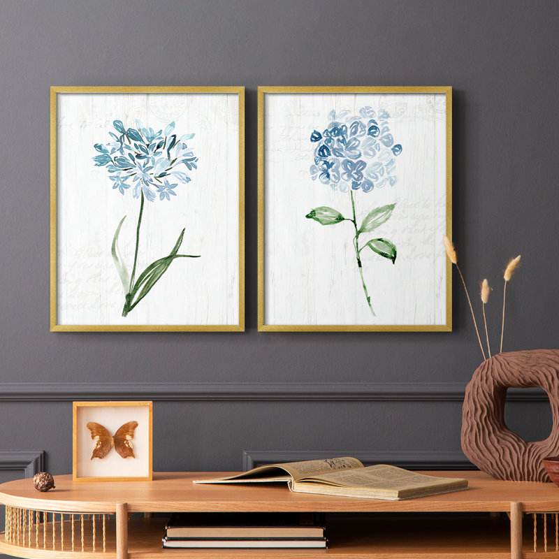 «Garden Botanical I-Premium», reproduction encadrée prête à accrocher - aucun clou requis - aucun clou requis, Doré
