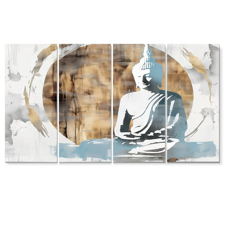 Thaswin - Bouddhisme, ensemble de reproduction d'art mural, H 28 po x l 48 po