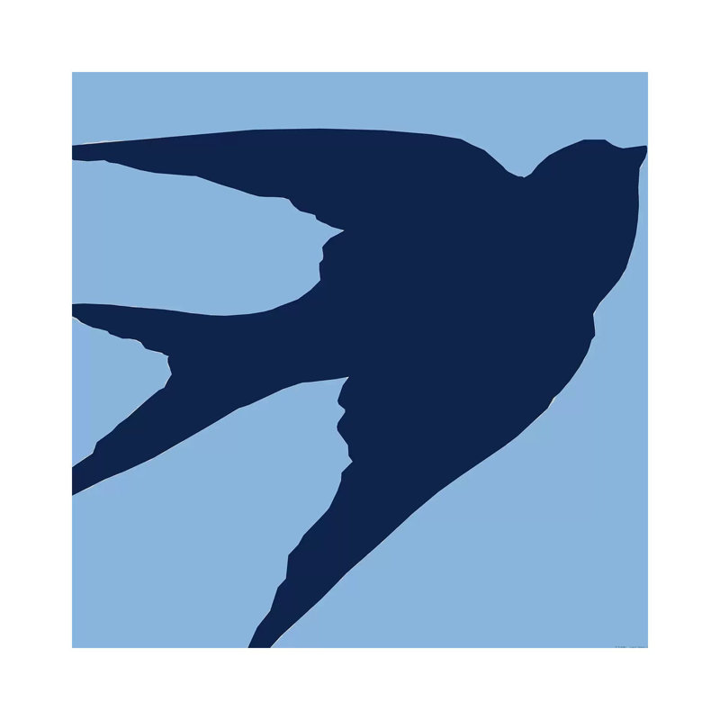 Blue Bird by Art Mirano - Wrapped Canvas Painting, 66.04cm H x 66.04cm W x 1.91cm D