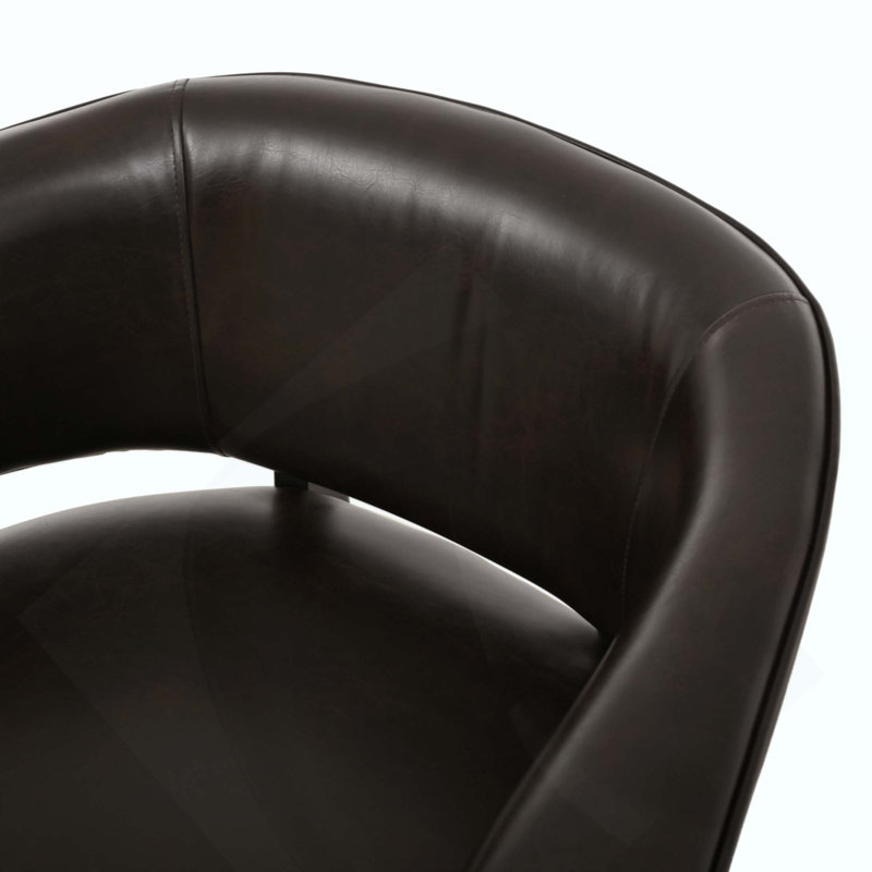 Fauteuil à oreilles en similicuir, fauteuil rembourré à dossier enveloppant, fauteuils à oreilles confortables en tissu avec pieds en bois massif, canapé-lit simple pour le salon de la chambre à coucher