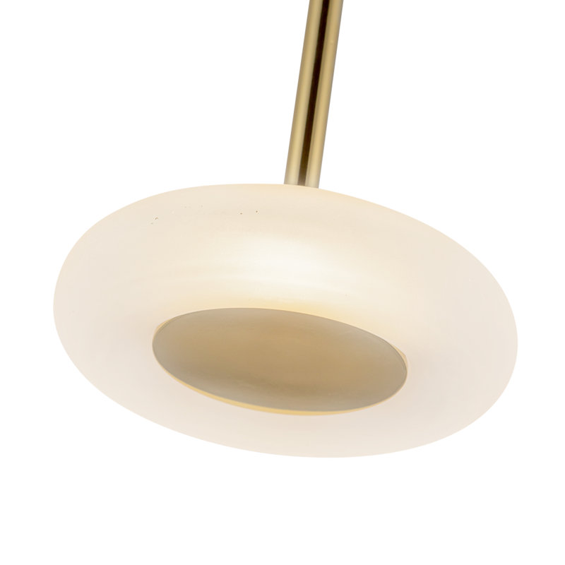 Stephord 1 - Light LED Pendant, Gold, Frosted Glass, White