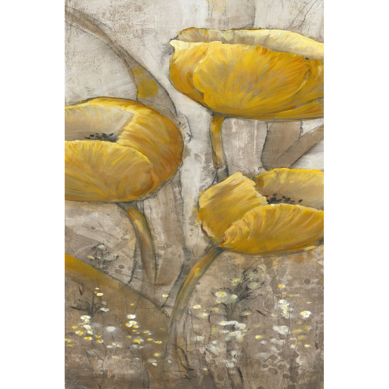 Ochre Tulips II by Tim OToole - No Frame Painting on Canvas, 76cm H x 51cm W