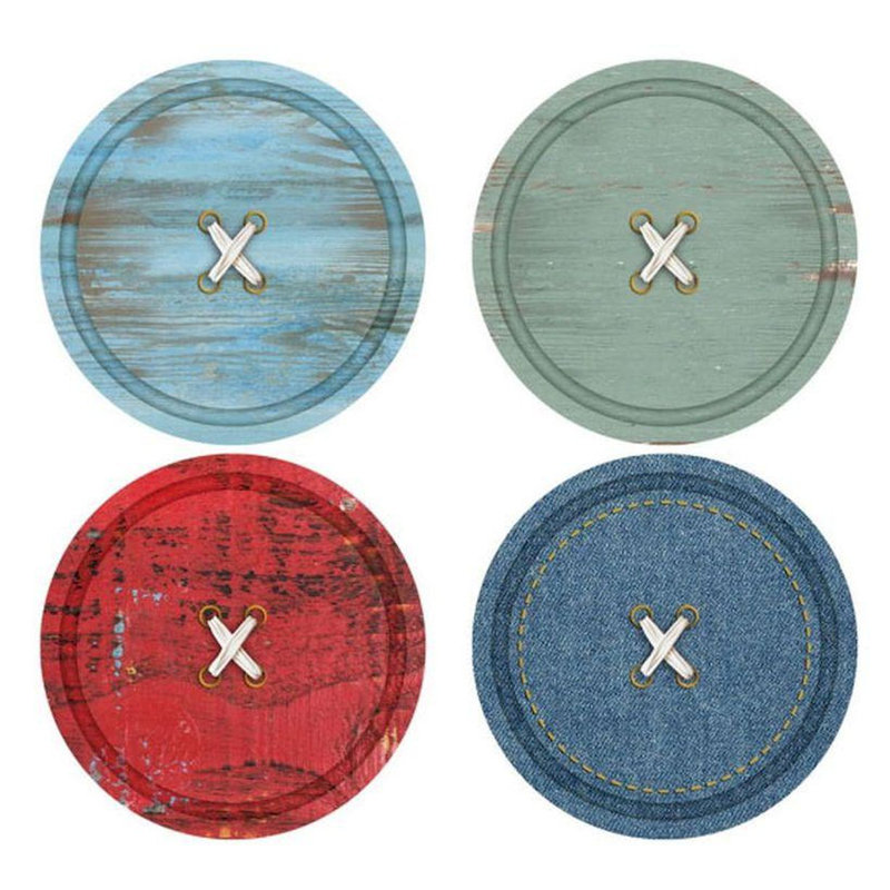 Ceramic Round 4 Piece Coaster Set