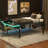 Full Size Gaming Loft Bed with Desk, LED and Shelf, Metal Bed Frame with Mesh Undercarriage Storage-397342640