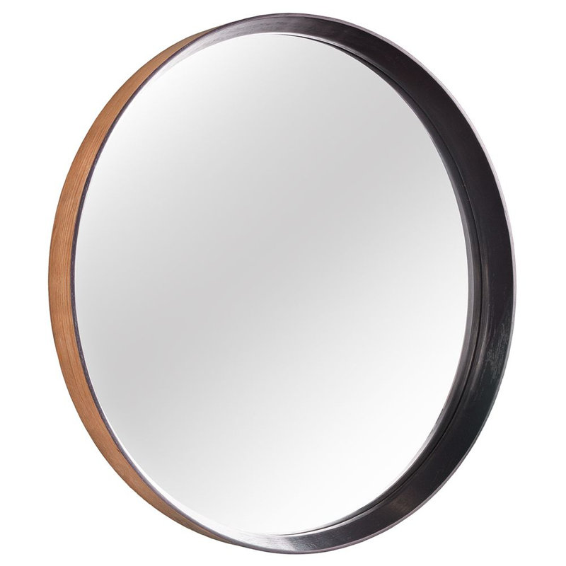 Leeman Solid Wood Circle Wall Mirror