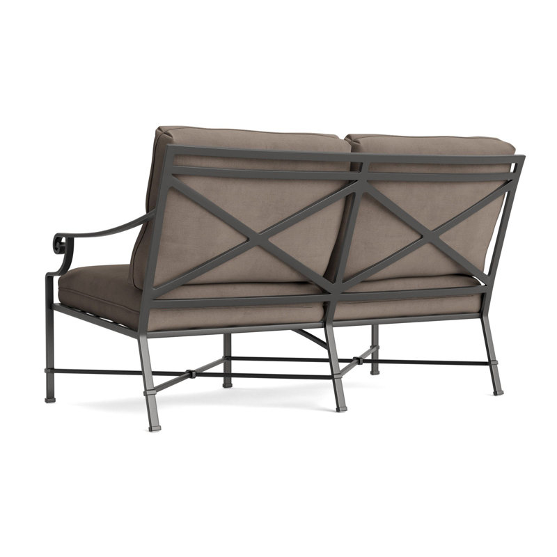 Venetian Outdoor 2 - Seat Loveseat, Fusion Moccasian, Textured Pewter