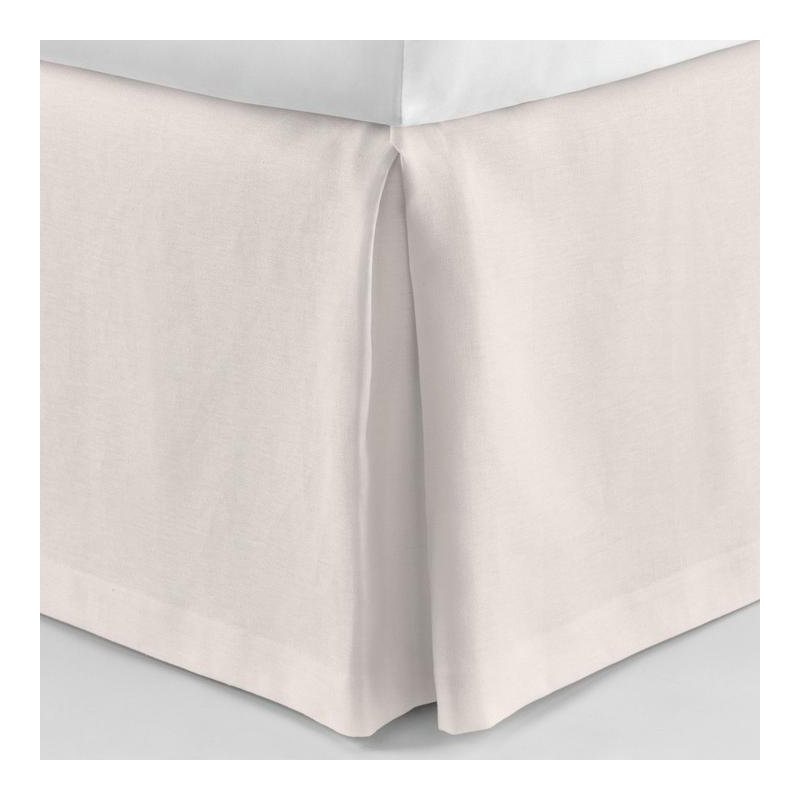 Mandalay Tailored Linen Bed Skirt, Blush, Queen