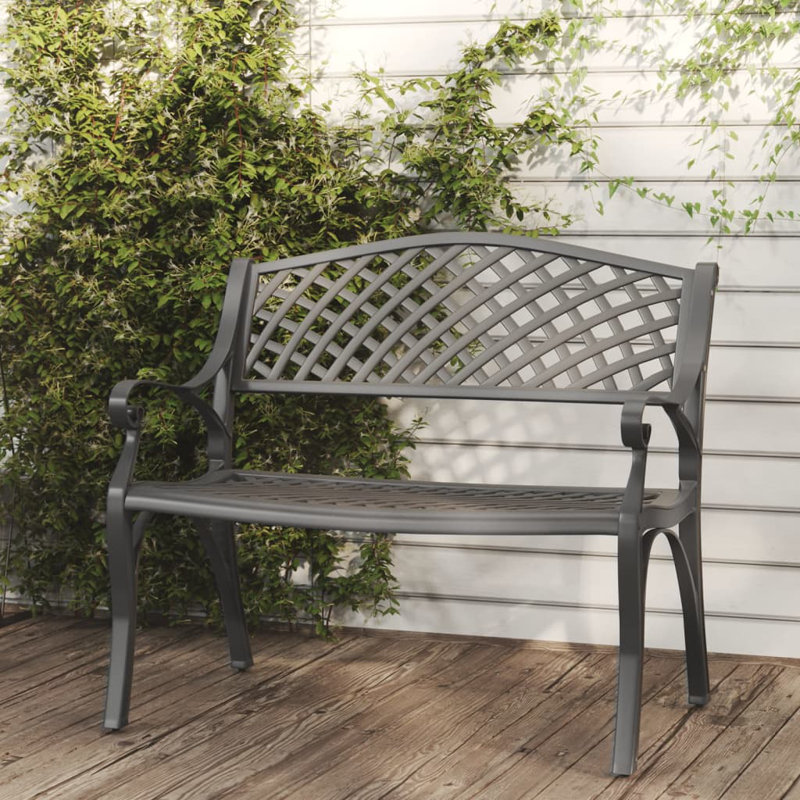 Abiah Outdoor Bench, Black