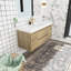 Ensemble de meuble-lavabo simple 48 po avec plateau en résine Temekia-566258174