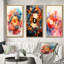 «Colorful Vinyle Grooves», 3 pièces sur toile-2101585101-2101585100