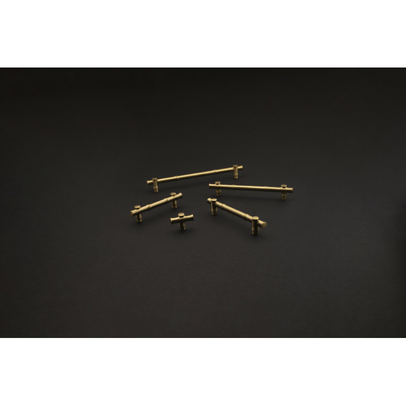 Junzi Bar / Handle Pull, 5 1/16", Satin Brass