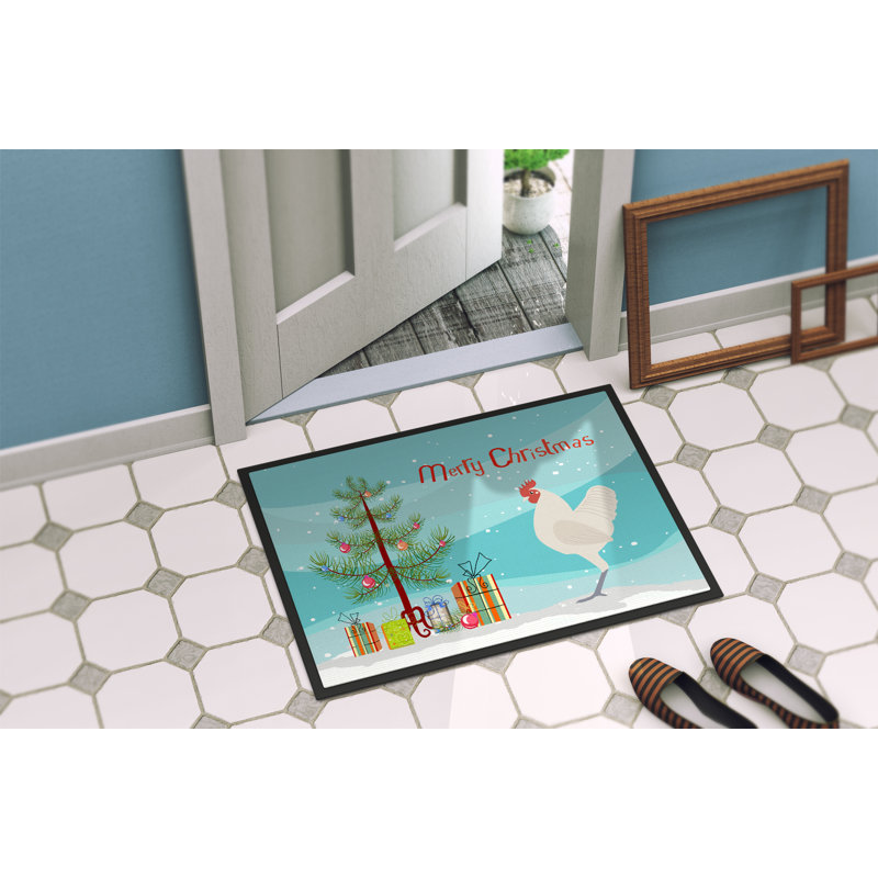 Ciara Non-Slip Christmas Outdoor Doormat, Rectangle 1'6 x 2'3"