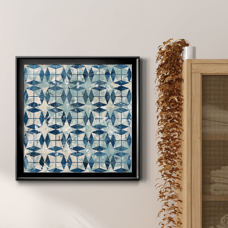 «Tile-Dye II», reproduction encadrée de qualité supérieure - prête à être accrochée, H 17,5 po x l 17,5 po x P 1,5 po