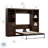 Arlex Storage Murphy Platform Space-Saving Wall Bed, 2 Shelving Units with Drawers-689216812-689216809