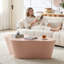 Table basse de forme unique en fibre de verre 50 po - sans assemblage - rose-1908856269