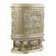 Commode à 4 tiroirs de rangement, finition argentée