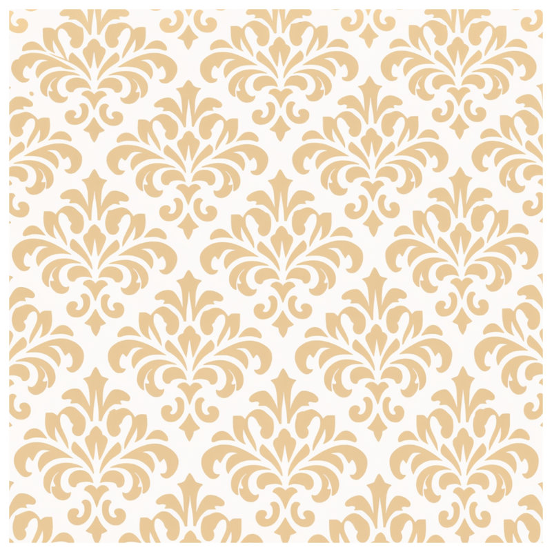 Beige Damask Pattern Double Sided Throw Pillows, 18 x 18 inches
