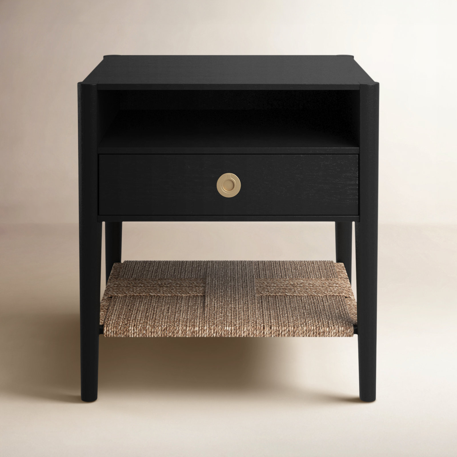 Madeline 1 - Drawer Nightstand, Black