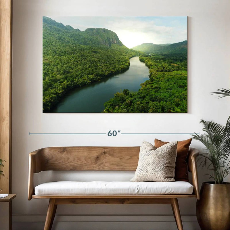Alvord River Through Rainforest, 34" H x 51" W