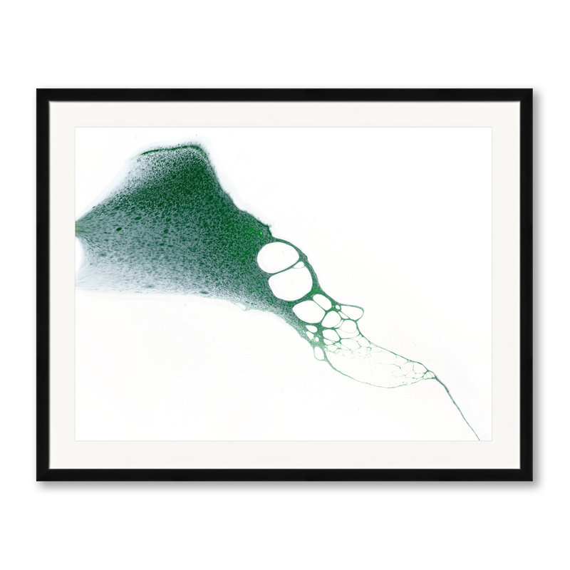 «Far Away» par Carla White - Peinture, H 25,2 po x l 31,2 po, Papier avec cadre noir