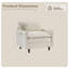 Chaise d'appoint de salon en bois massif rembourré en bois massif 38,7 po avec charge USB-36225585-36225587