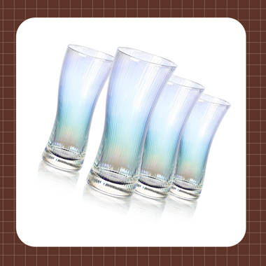 Eternal Night 4 - Piece 13.5oz. Glass Drinking Glass Glassware Set