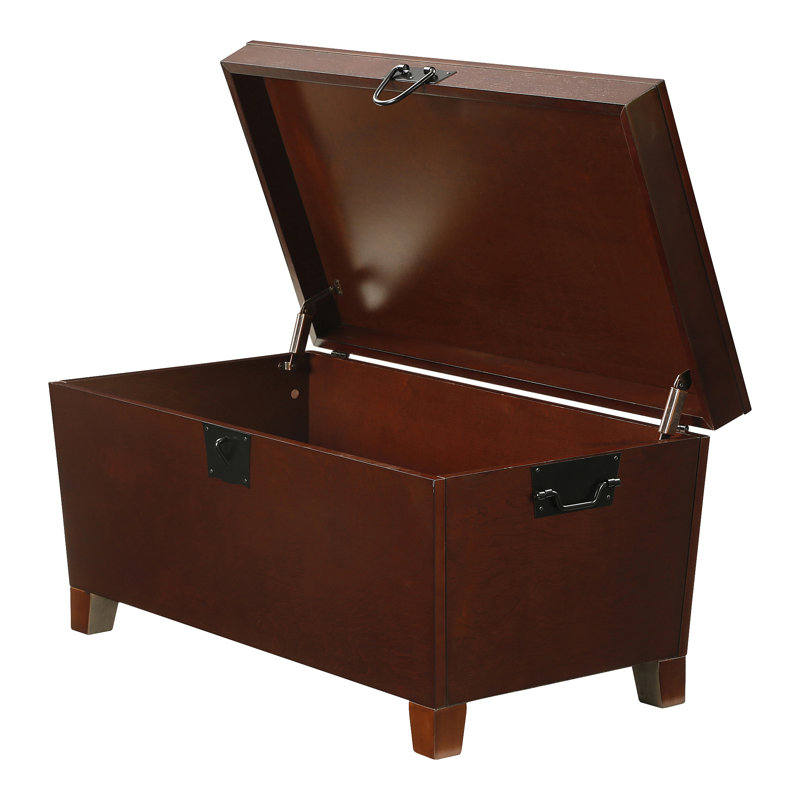 Coffre à plateau relevable avec rangement Sigismund, Teinture espresso