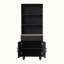 Armoire de rangement avec tiroir et 2 portes, portes en verre trempé, tablettes réglables-1017735604