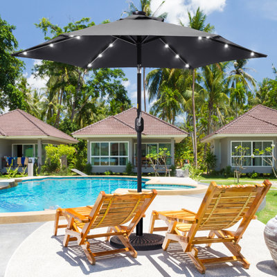 Dorance 90'' Lighted Tilt Market Umbrella