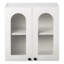 Armoire murale, armoire murale vitrée arquée, armoire flottante avec tablettes non ajustables pour la cuisine, la salle de bain et le salon