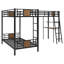 Lit superposé en L avec lit mezzanine avec bureau et tablette-390376078-390376081