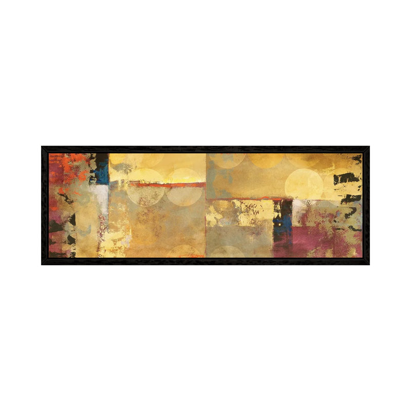 Perceptive by Lanie Loreth - Panoramic Painting on Canvas, 30.48cm H x 91.44cm W x 3.81cm D, Black Floater Framed