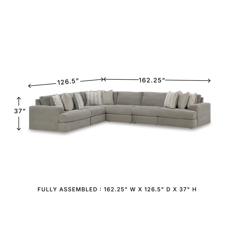 Tessler 6-Piece Sectional, H 37 po x l 159 po x P 125 po