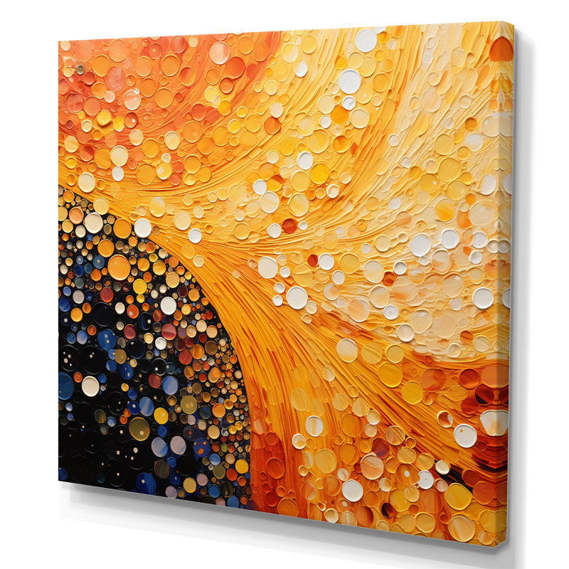 Fiery Fusion IV - Abstract Collages Canvas Prints, H 30 po x l 30 po x P 1 po, Toile tendue