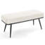 Banc rembourré moderne de 43,3 po avec structure en métal et tissu en peluche-1040416783