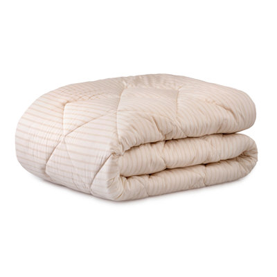 Édredon beige standard en coton