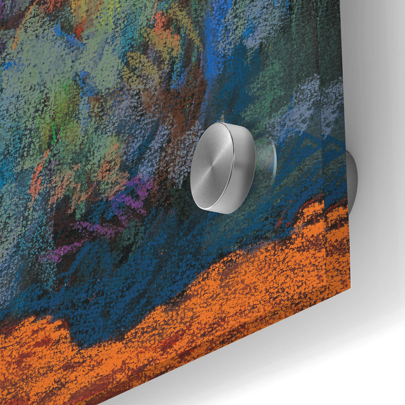 «Distant Hills» par Mary Silverwood, art mural en verre acrylique, H 36 po x l 24 po x P 0,2 po