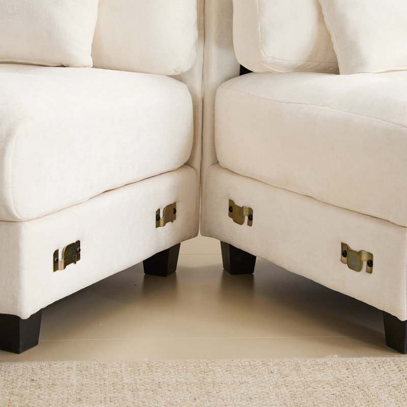 3+1 Seating And , 93-Inch Design, 4 Adjustable Backrests, 350Lb Weight Limit Per Seat, Beige Chenille, 3 Throw Pillows , 4 Adjustment, Capacity, Chenille Upholstery, Decorative