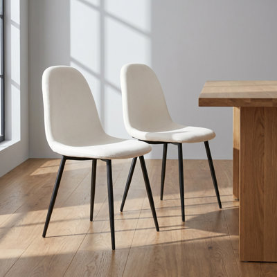 Modern Style Fabric Upholstered Kitchen Dining Side Chair Set of 4