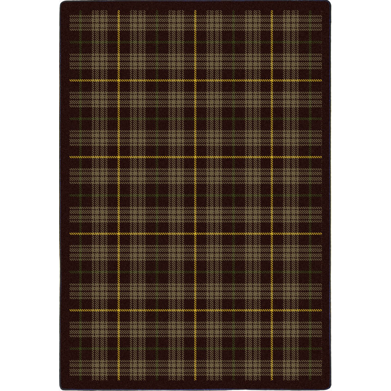 Whimsy Kaleidoscope Bit O' Scotch Area Rug in Color Bark Brown, Rectangle 3'10" x 5'4"