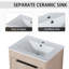Meuble-lavabo autoportant de 48 pouces avec lavabo en céramique et 2 armoires de rangement, porte à fermeture douce, armoire combinée 02424 + 0312 * 2, ensemble KD-115922390