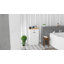 Bathroom Storage Cabinet with Laundry Basket and Drawer, White