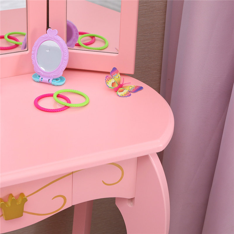 Ensemble de coiffeuse pour enfants avec miroir