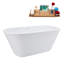 1501.1mm x 718.8mm Freestanding Soaking Acrylic Bathtub