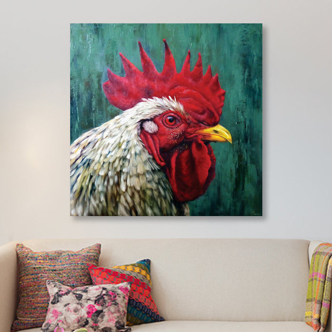 « big red », impression sur toile, H 18 po x l 18 po x P 1,5 po, Pas de tapis, Toile tendue
