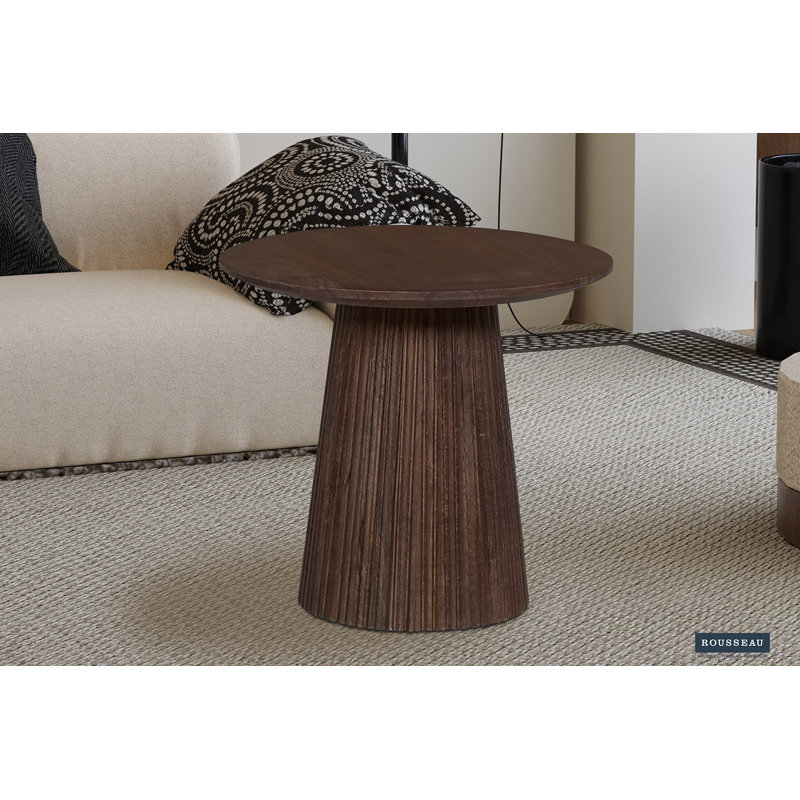Miguel Solid Wood Coffee Table, Dark Brown, 46 cm x 50 cm x 50 cm