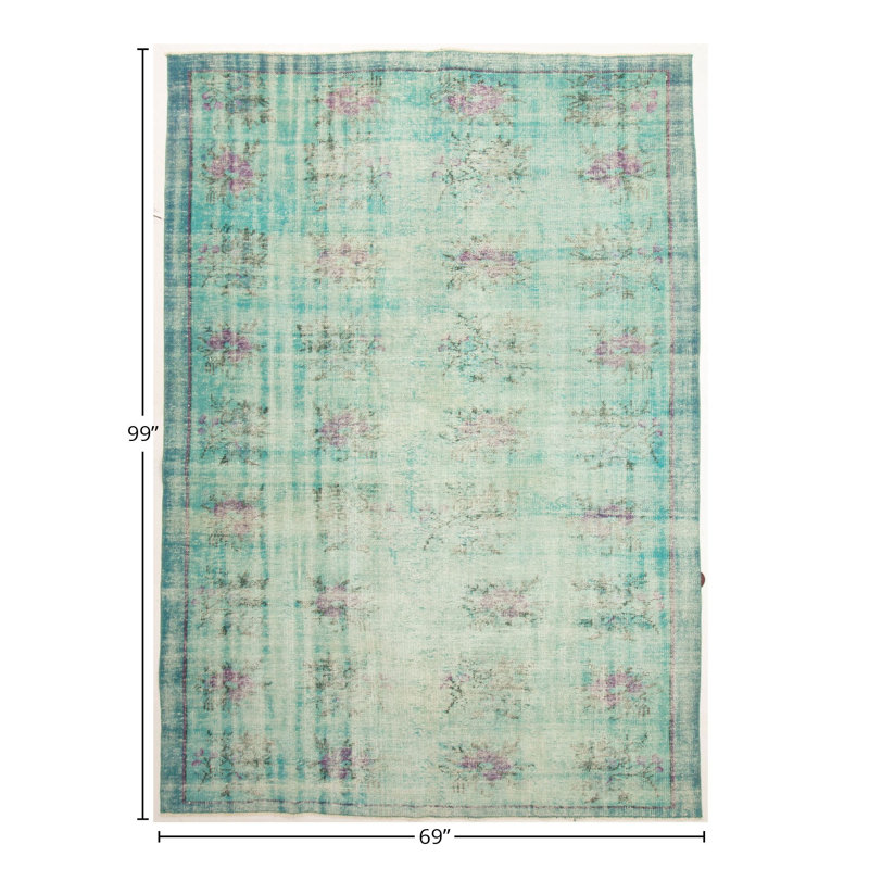 Handmade Cotton and Wool Abstract Area Rug