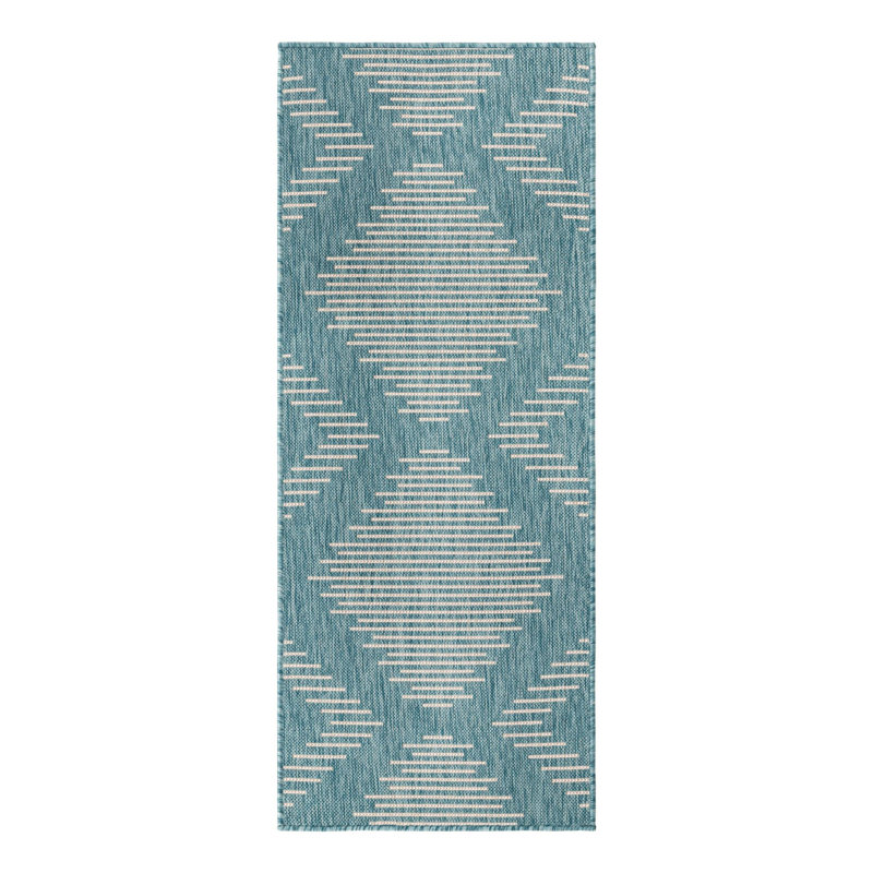 Striped Indoor / Outdoor Rug, Runner 2' x 5'3"
