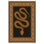 Golden Serpent Black Border Area Rug
